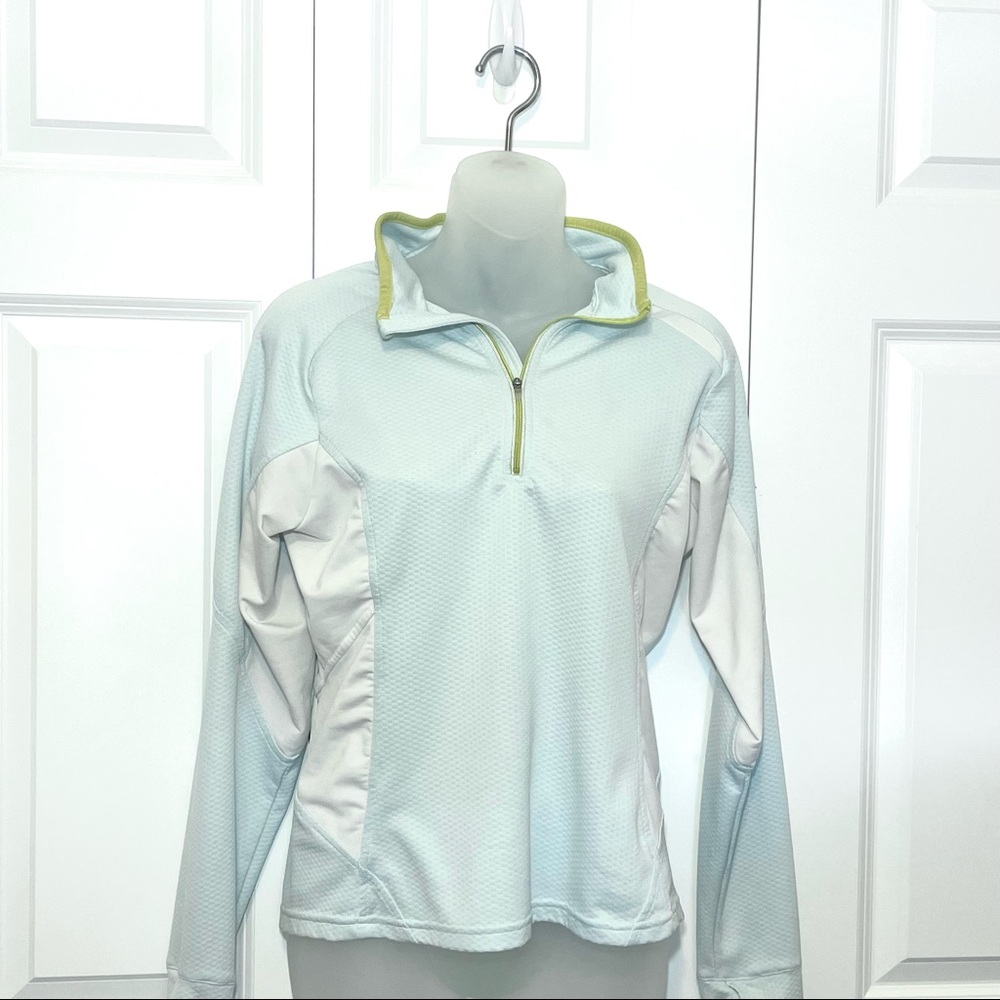 Nike Half Zip Top Sphere Dry Long Sleeves with Thumb Holes Light Blue